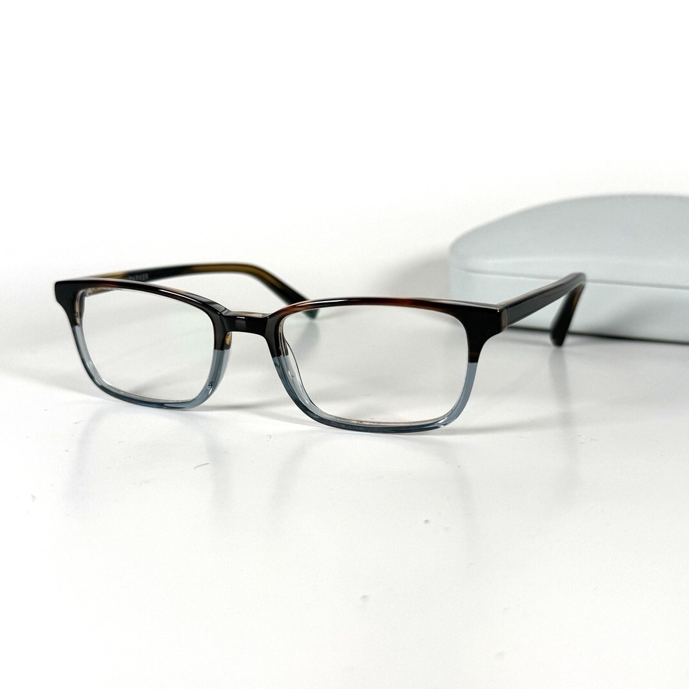 WARBY PARKER‎ Wilkie Eyeglasses Frame Only 50-18-145 Blue/Brown Full Rim w/ Case